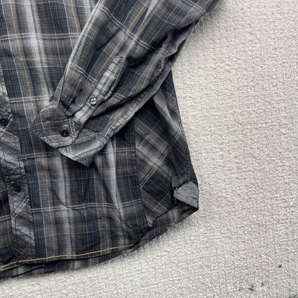 Y2K Projek Raw Button Down Shirt Men’s Sz 2XL Gray Long Sleeve Casual Streetwear - Picture 5 of 13